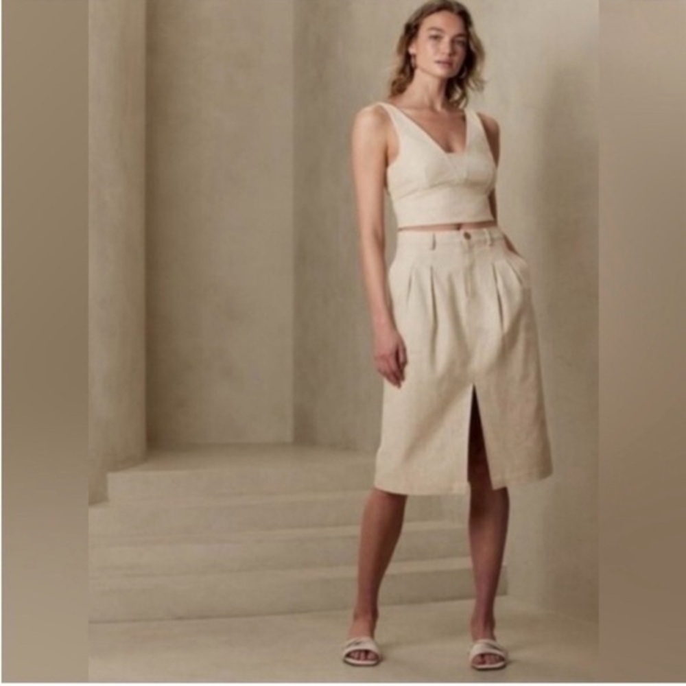 BNWT Banana Republic Linen Blend Cropped Tank size 10